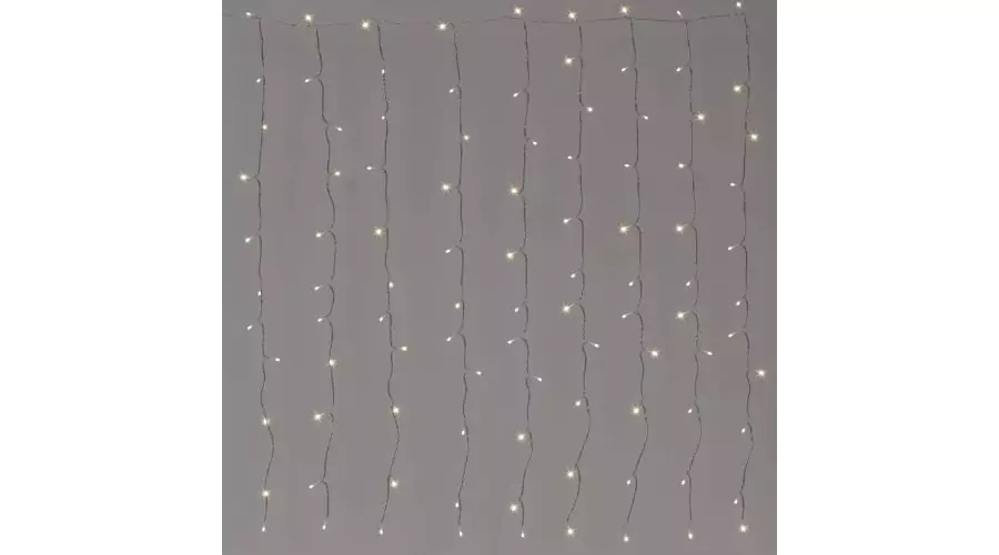 100ltr LED Plug-in Curtain String Lights with Clips