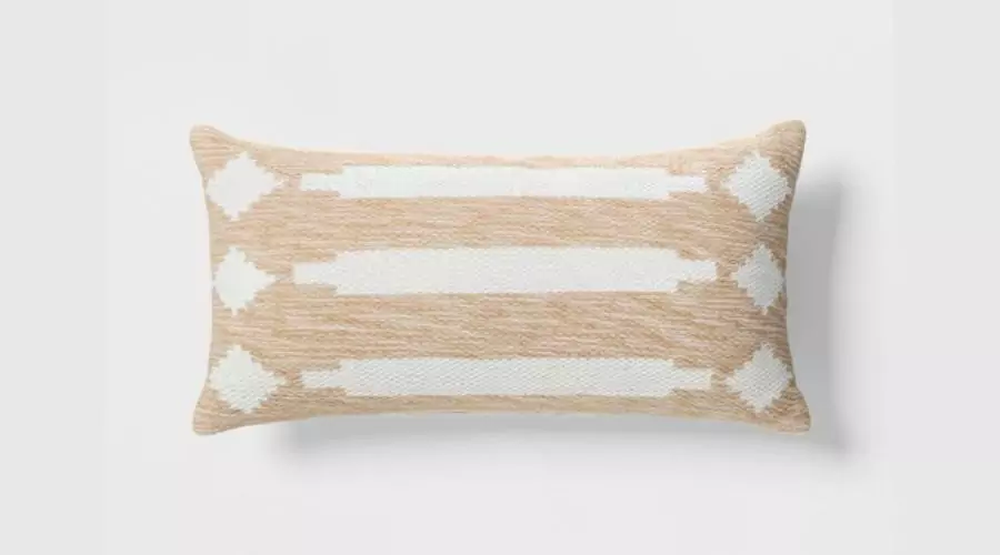 10"x20" Flecks Rectangular Outdoor Lumbar Pillow Rust